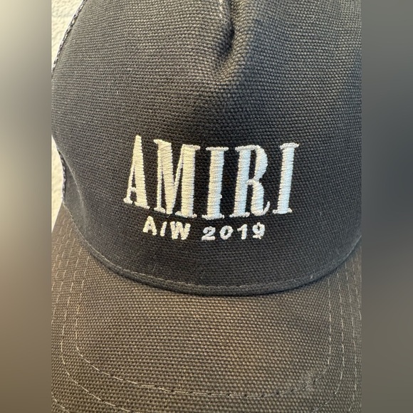 EUC AMIRI A/W 2019 Embroidered Cap in Black & White - Picture 5 of 11